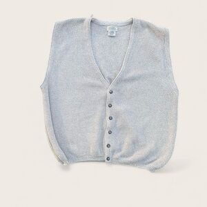 St. John's Bay Men's Light Gray Cardigan Vest